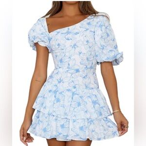 NWT CHERLEY Blue Floral Women's Dress